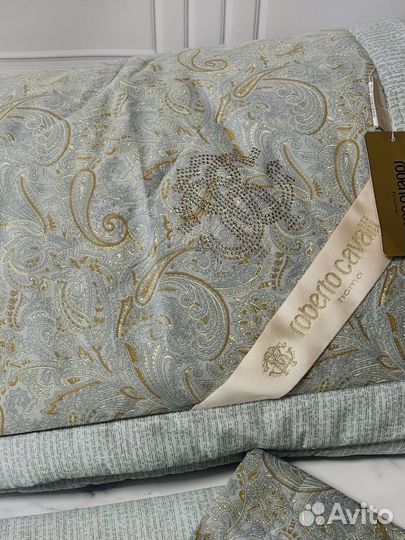 Постельное белье с одеялом roberto cavalli сатин