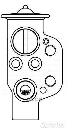 Клапан кондиционера VAG polo/fabia II 07- 1.4/1.6