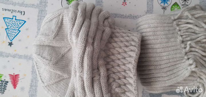 Комплект шапка и шарф женский