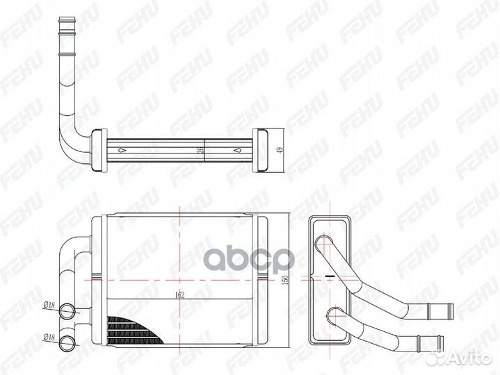 Радиатор отопителя Hyundai H-100 Porter (96) F