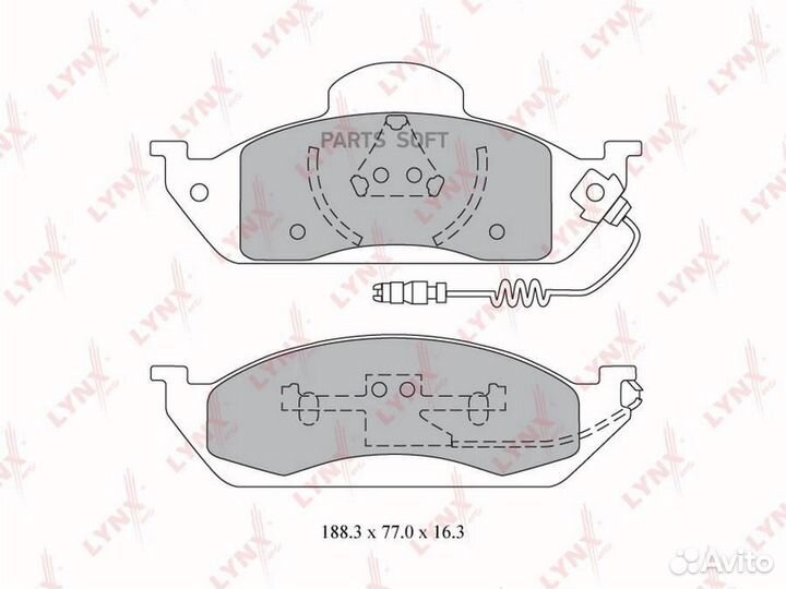 Lynxauto BD-5326 Колодки тормозные передние к-кт