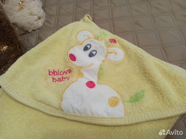 Полотенце с капюшоном уголком детское