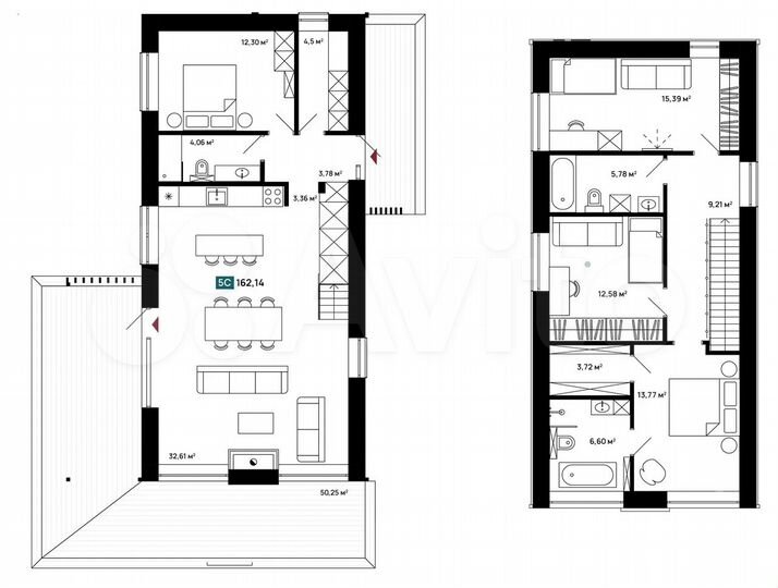 Дом 162,1 м² на участке 6 сот.