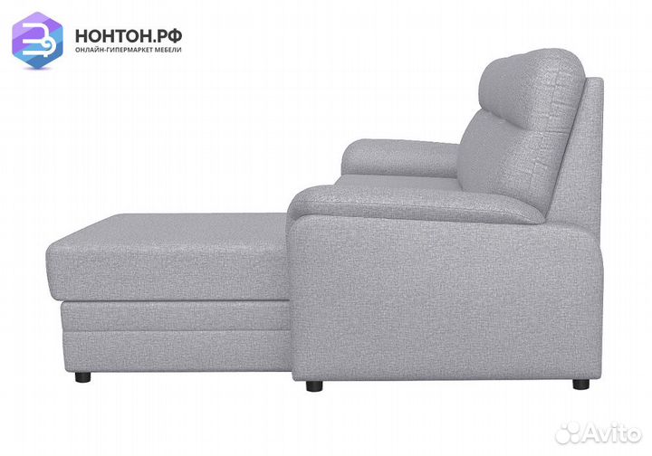 Диван угловой дельфин Омега 2-1 светло-серый