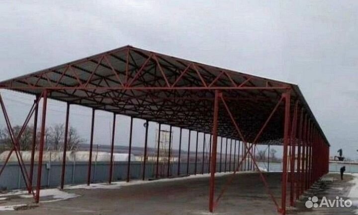 Строительство ангаров, гаражей, навесов