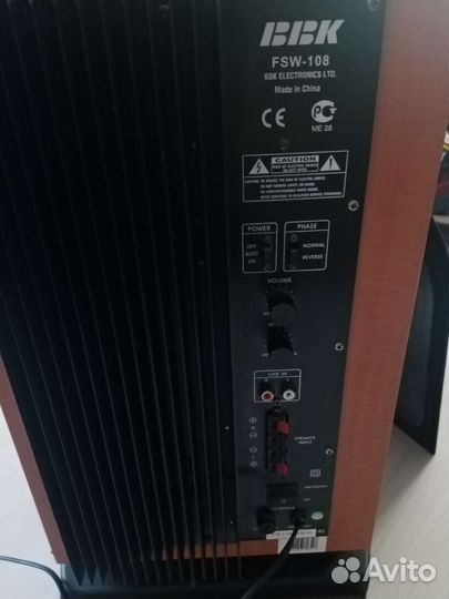 Сабвуфер BBK fsw-108