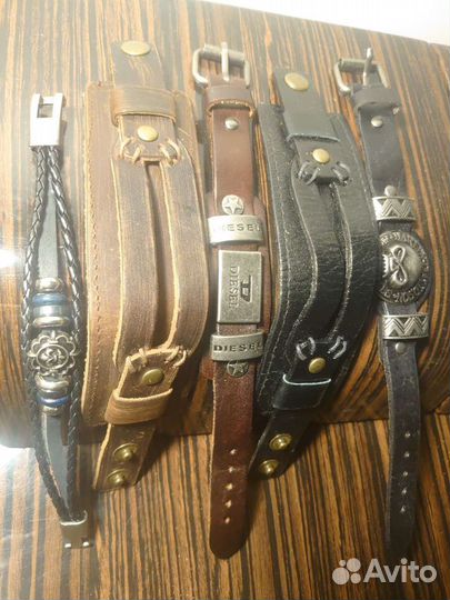 Кожаный Браслет Фенечка Напульсник Мужской аксессу