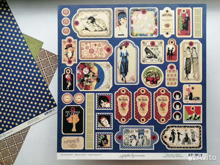 Бумага и вырубка для скрапбукинга Graphic45