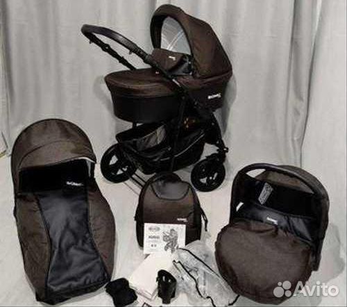 Коляска 3в1 Verdi Sonic Plus- (Джинс+кожа)как ново