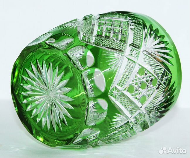 Бонбоньерка Ваза Конфетница Хрусталь цветной