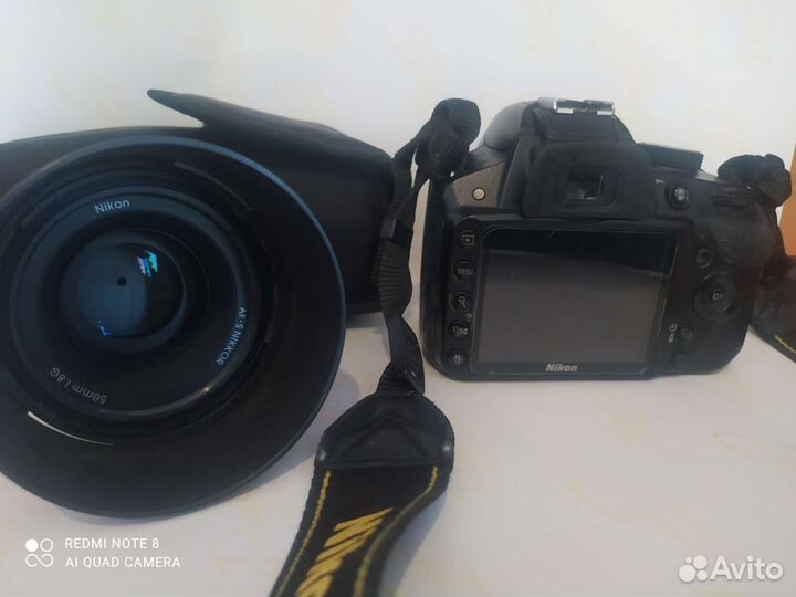 Фотоаппарат Никон д 3200 вместе с объективом