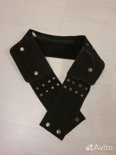 Поясная сумка замша