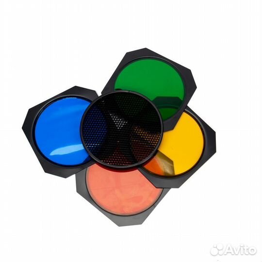 Шторки Godox с цветными гелями на рефлектор 7