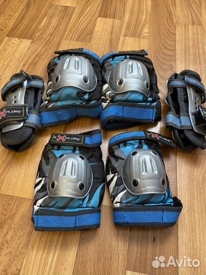 Роликовые коньки детские раздвижные с защитой