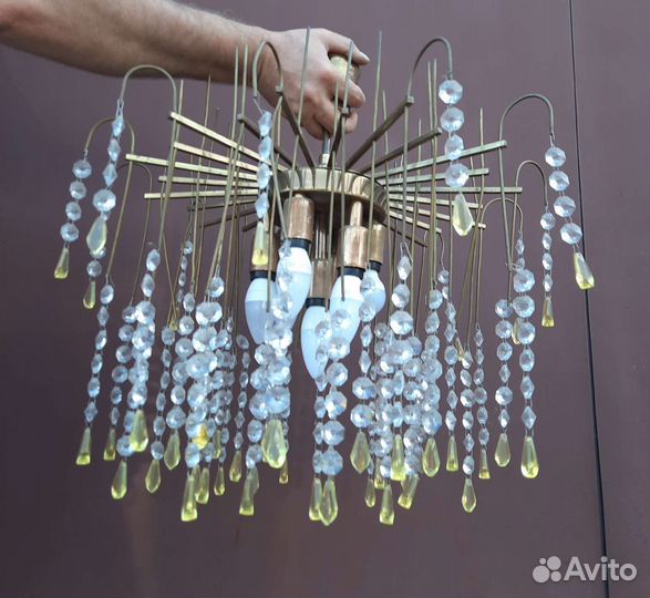 Люстра хрустальная винтажная