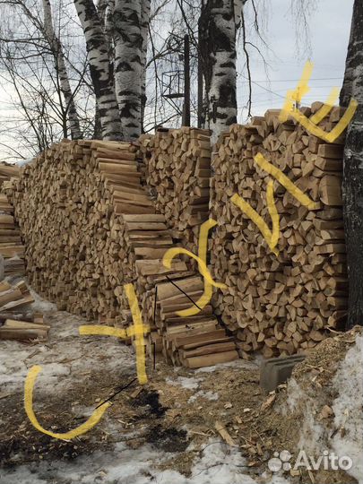 Дрова березовые колотые