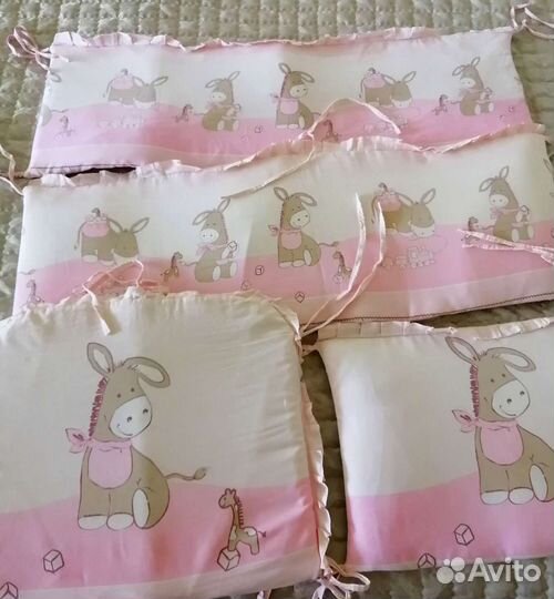 Бортики в кроватку для девочки