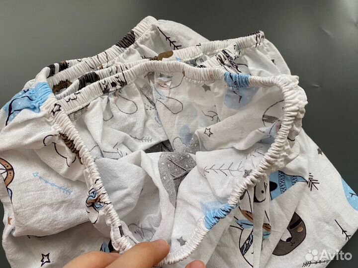 Простынь детская на резинке 120х60