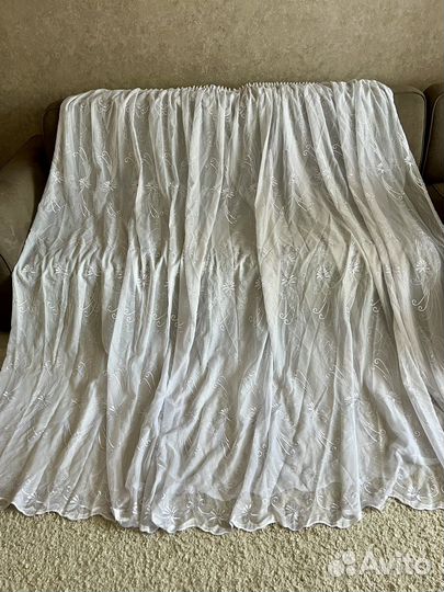 Тюль белая 600*227 см б/у