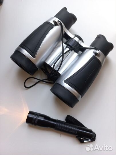 Мини набор: Бинокль, фонарик, компас