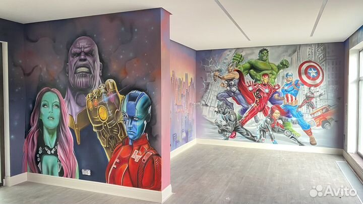 Роспись стен, граффити на заказ, оформление стен