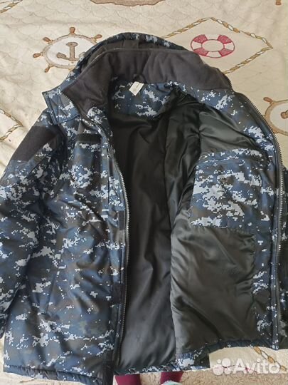 Куртка зимняя синяя цифра