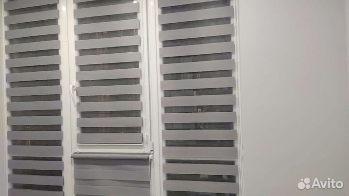 Жалюзи рулонные шторы день-ночь блэкаут