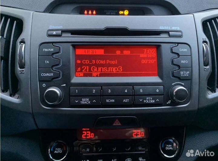 Штатная магнитола kia sportage 3