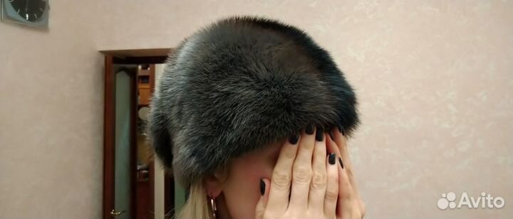 Шапка норка и чернобурка. супер красивые отл сост
