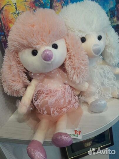 Собачка розовая мягкая игрушка, подарок