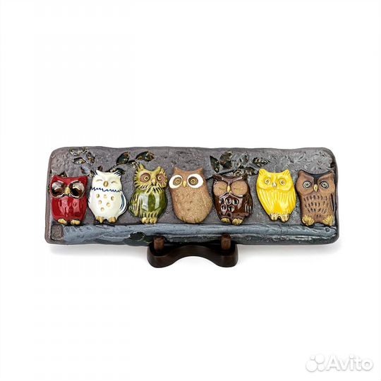 Панно декоративный барельеф винтаж Япония