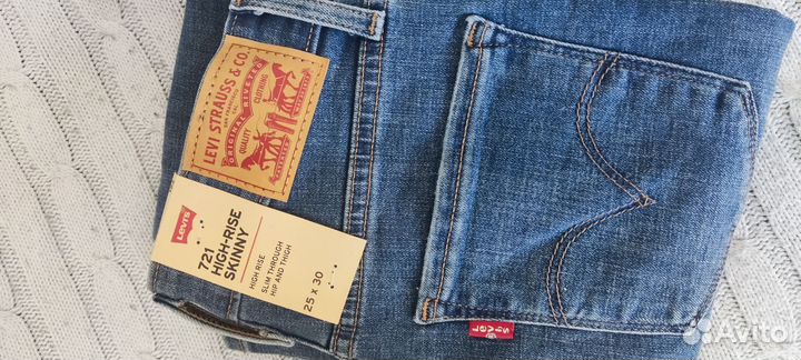 Джинсы levis 721 high-rise skinny 25
