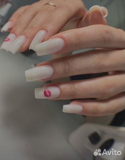 Маникюр гель лак наращивание