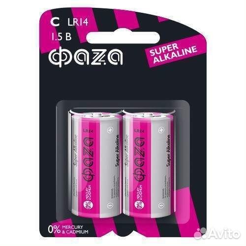 Батарейка LR14 фаza Super Alkaline BL-2