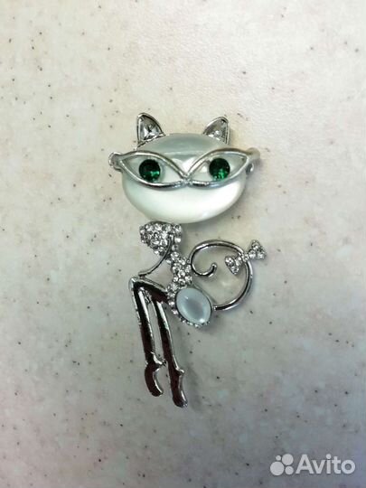Брошь Кошка