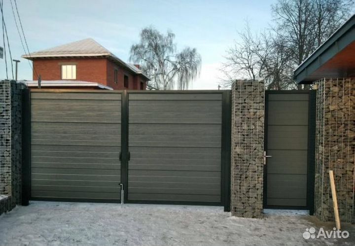 Калитка для забора из профиля Алютех