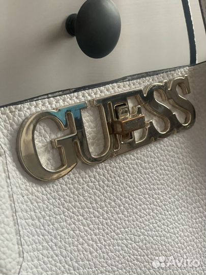 Сумка Guess shoper женская белая