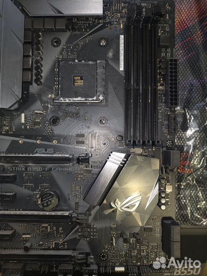 Материнская плата asus rog strix b350-f gaming