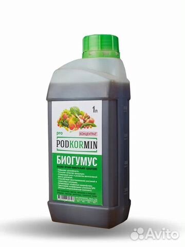 Podkormin Биогумус жидкий концентрат удобрение 1 л