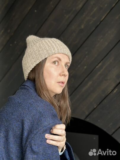 Шапка ручной вязки Состав: альпака р-р 54-56