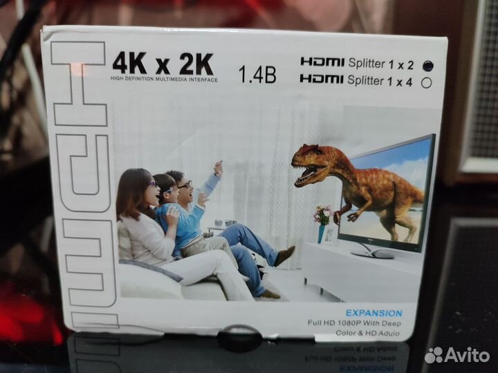 Разветвитель hdmi 1 на 2 порта 4К