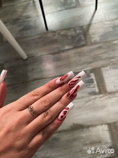 Маникюр наращивание ногтей