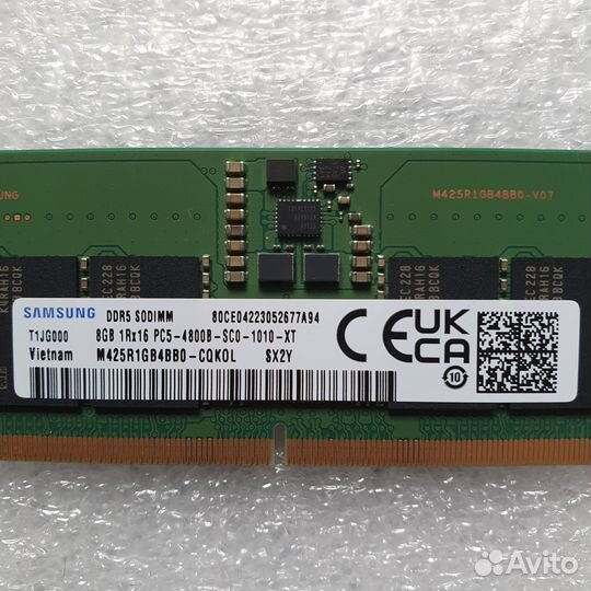 Samsung/Crucial DDR5-4800 8GB for laptop new