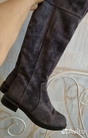 Сапоги женские натуральная замша 39