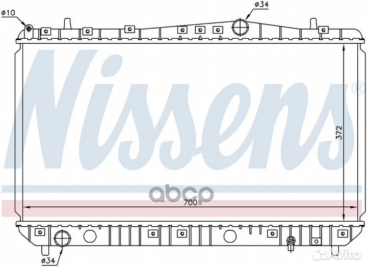 Радиатор основной 61633 Nissens