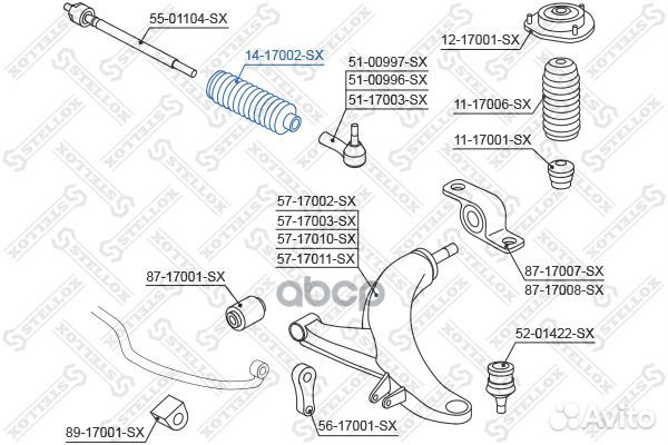 Пыльник рейки рулевой Subaru Impreza G10/G11 93