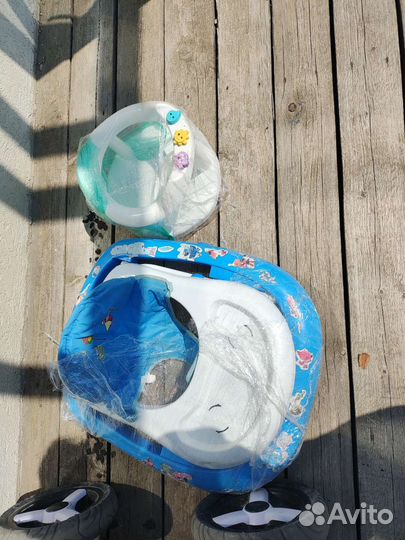 Коляска 3 в 1, ходунки, сеточка для купания и др