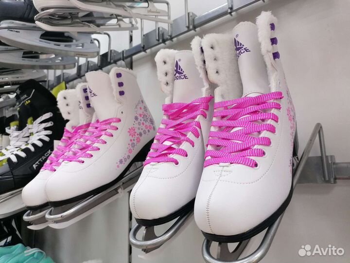 Коньки ледовые фигурные раздвижные хоккейные