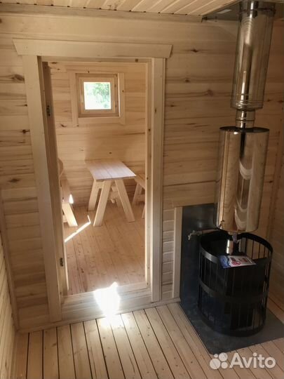 Мобильная баня каркасная 5 на 2,3