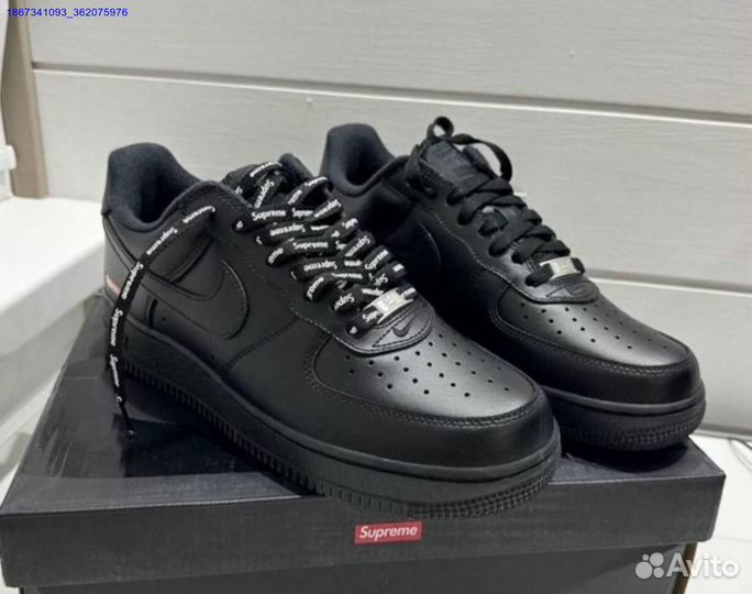 Кроссовки Nike Air Force 1 Supreme черные